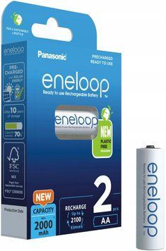 Аккумулятор Panasonic Eneloop Pro AA 2000 2BP mAh NI-MH (2 шт в упаковке) 39920045 фото