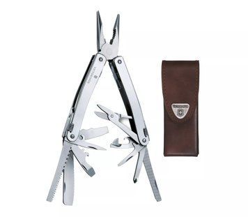 Мультитул Victorinox SwissTool Spirit в кожаном чехле 27 функций (3.0227.L) V77551773 фото