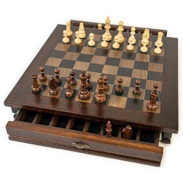 Настольная игра Шахматы ручной работы из дуба и ясеня VC100174 фото