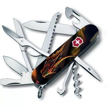Швейцарський ніж Victorinox Huntsman Zodiac 91 мм 15 функцій Фантастичний дракон (1.3713.3_Z3210p) V77552798 фото