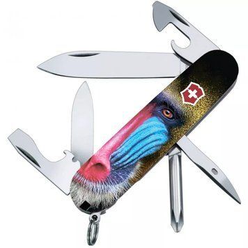 Швейцарський ніж Victorinox Tinker Animal 91 мм 13 функцій Мавпа Мандріл (1.4603.3_F1070pw) V77552829 фото