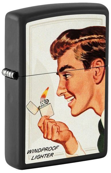 Зажигалки бензиновые набор Zippo Red Matte и Black Matte Vintage Ad Lighter Set 46295 V77554019 фото