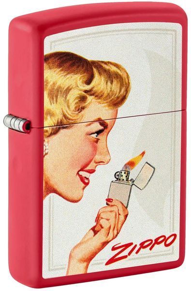 Зажигалки бензиновые набор Zippo Red Matte и Black Matte Vintage Ad Lighter Set 46295 V77554019 фото