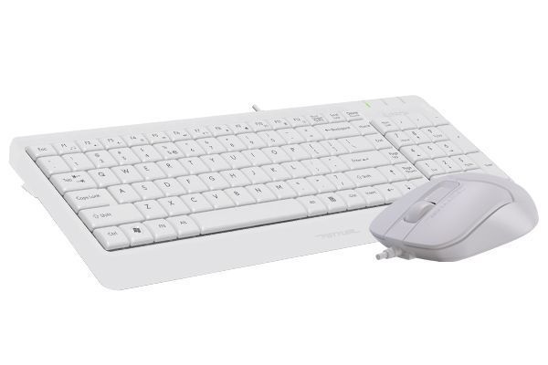A4Tech Fstyler F1512 , комплект дротовий клавіатура з мишою, USB, білий колір F1512 (White) 1604978 фото