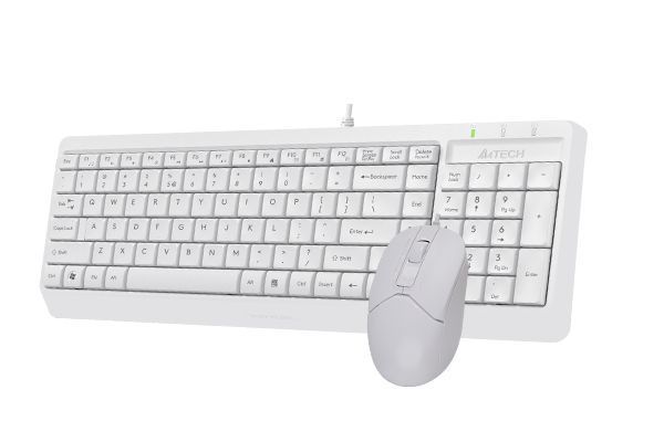 A4Tech Fstyler F1512 , комплект дротовий клавіатура з мишою, USB, білий колір F1512 (White) 1604978 фото