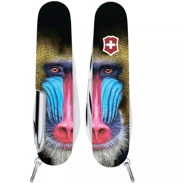 Швейцарський ніж Victorinox Tinker Animal 91 мм 13 функцій Мавпа Мандріл (1.4603.3_F1070pw) V77552829 фото