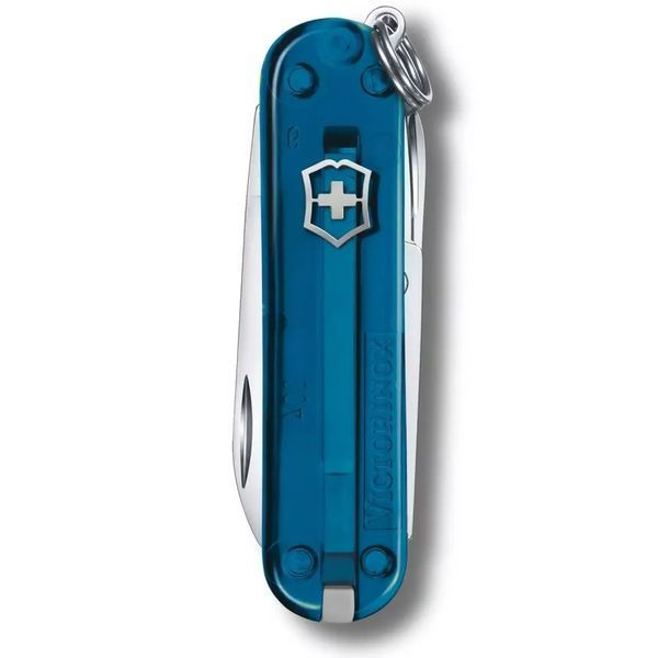 Швейцарський ніж Victorinox Classic 58 мм 7 функцій Синій напівпрозорий (0.6223.T61G) V77552858 фото