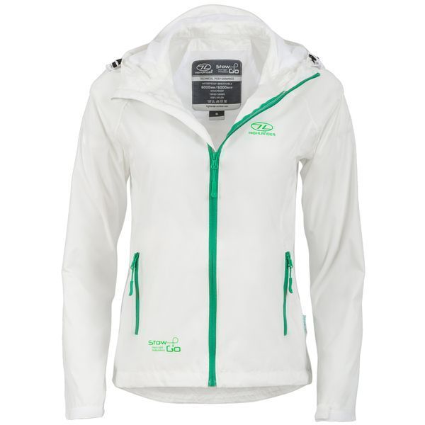 Вітрівка жіноча Highlander Stow & Go Pack Away Rain Jacket 6000 mm White S (JAC077L-WE-S) 929452 фото