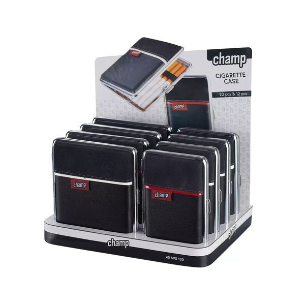 Портсигар на 12 сигарет Champ Slim XS держатель резинка, черный (40590130SL) V77552506 фото