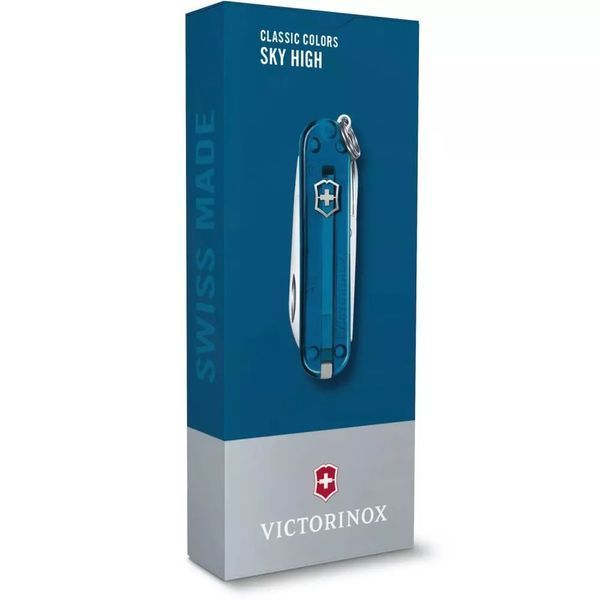 Швейцарський ніж Victorinox Classic 58 мм 7 функцій Синій напівпрозорий (0.6223.T61G) V77552858 фото