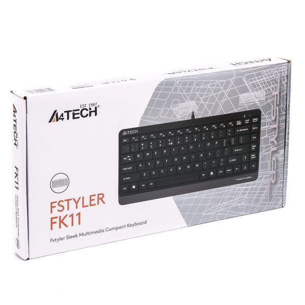 Клавиатура A4-Tech Fstyler FK11, серый цвет, USB FK11 USB (Grey) 1604742 фото