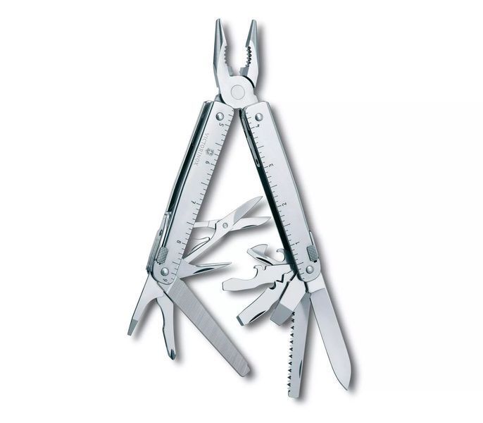 Мультитул Victorinox SwissTool X Plus Ratchet 3.0339.L с кожаным чехлом 38 функций с набором бит, ключом-трещоткой V77554242 фото