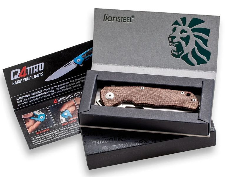 Ніж Lionsteel Q4ttro Titanium Blue Q4 BL 392172 фото