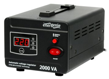 Автоматичний регулятор напруги EnerGenie EG-AVR-D2000-01, 220 В, 2000 ВА EG-AVR-D2000-01 1008005 фото