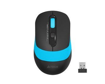 Миша бездротова A4Tech Fstyler FG10S (Blue), безшумна, USB, колір чорний+блакитний FG10S (Blue) 1604568 фото