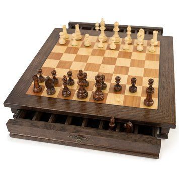 Настольная игра Шахматы ручной работы из натурального дерева VC100175 фото