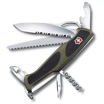 Швейцарский нож Victorinox RangerGrip 179 130 мм 12 функций Зелено-черный (0.9563.MWC4) V77553704 фото