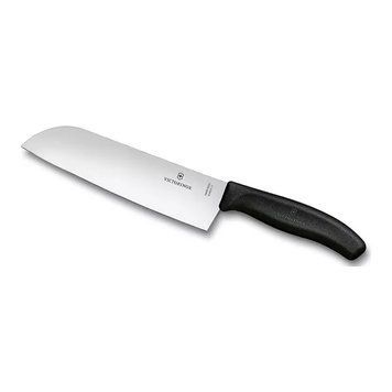 Кухонный нож Victorinox SwissClassic Santoku 170 мм Черный (6.8503.17) V77551504 фото