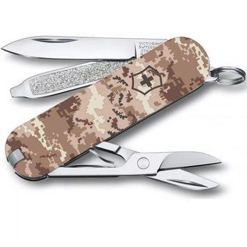 Швейцарський ніж-брелок Victorinox Classic Sd Army Піксель пісочний 0.6223.7_W3944pw V77554550 фото