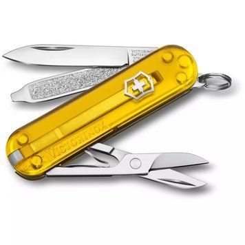 Швейцарський ніж Victorinox Classic 58 мм 7 функцій Жовтий напівпрозорий (0.6223.T81G) V77552851 фото