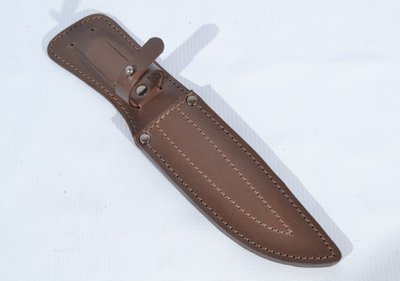 Кожаные ножны для ножа коричневые с застежкой 11101031 фото
