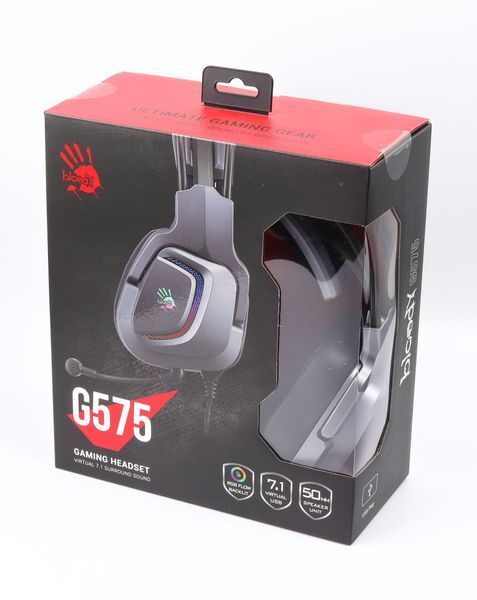 Гарнітура ігрова Bloody G575 Grey з підсвічуванням, USB G575 Bloody (Grey) 1605474 фото