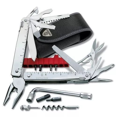 Мультитул Victorinox SwissTool X Plus 6 слоев, 3с набором бит, Г-образным ключом и штопором, нейлоновый чехол 3.0338.N V77554241 фото