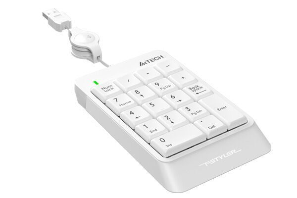 Клавіатура цифрова A4-Tech FK13, колір білий, USB FK13 (White) 1604979 фото