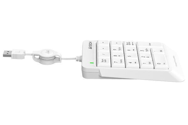 Клавіатура цифрова A4-Tech FK13, колір білий, USB FK13 (White) 1604979 фото