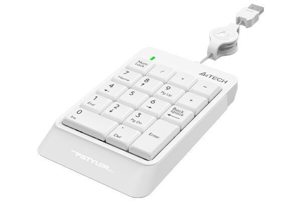 Клавіатура цифрова A4-Tech FK13, колір білий, USB FK13 (White) 1604979 фото