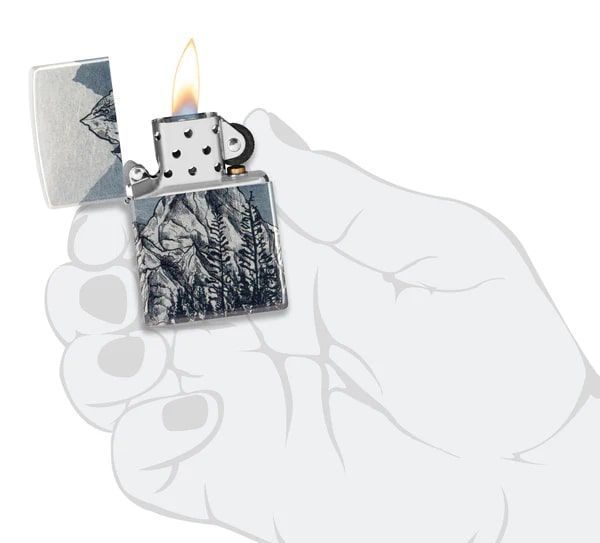 Запальничка Zippo 46280 Mountain Sketch Design ZP77890009 фото