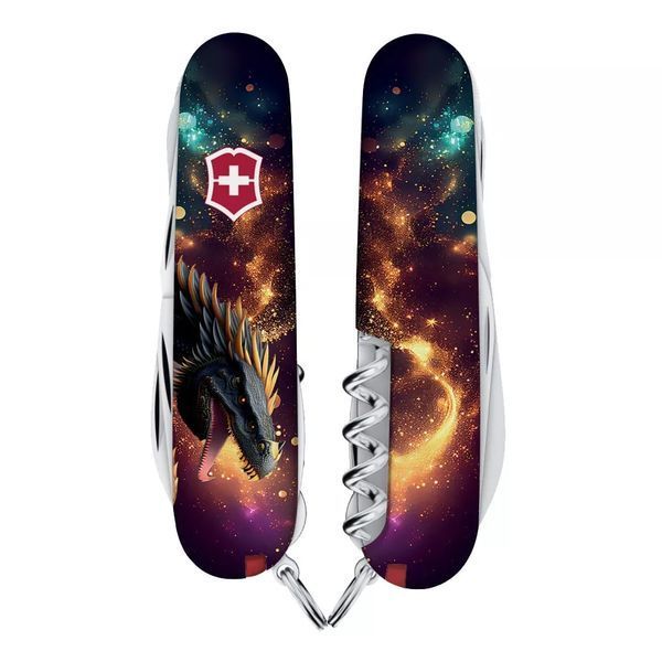 Швейцарский нож Victorinox Huntsman Zodiac 91 мм 15 функций Звёздный дракон (1.3713.3_Z3220p) V77552796 фото