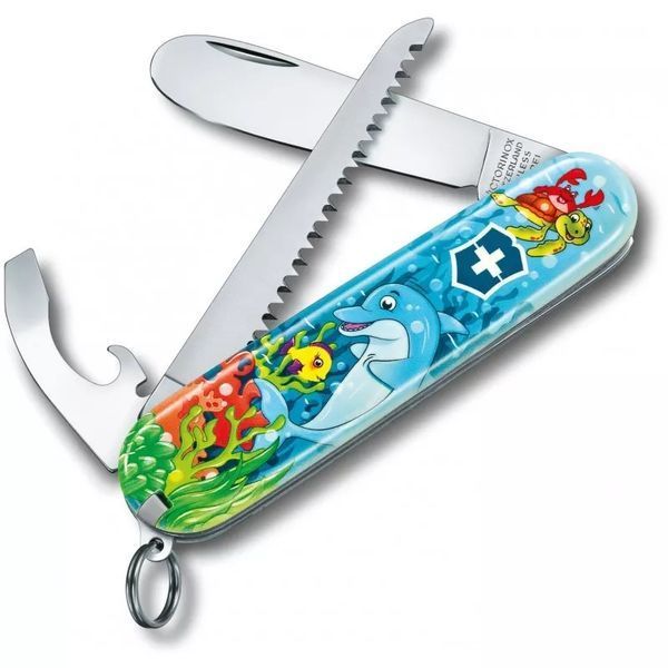 Набор детский подарочный Victorinox My First Children Set Animal Edition Dolphin нож 84 мм/9 функций (0.2373.E1) V77551834 фото