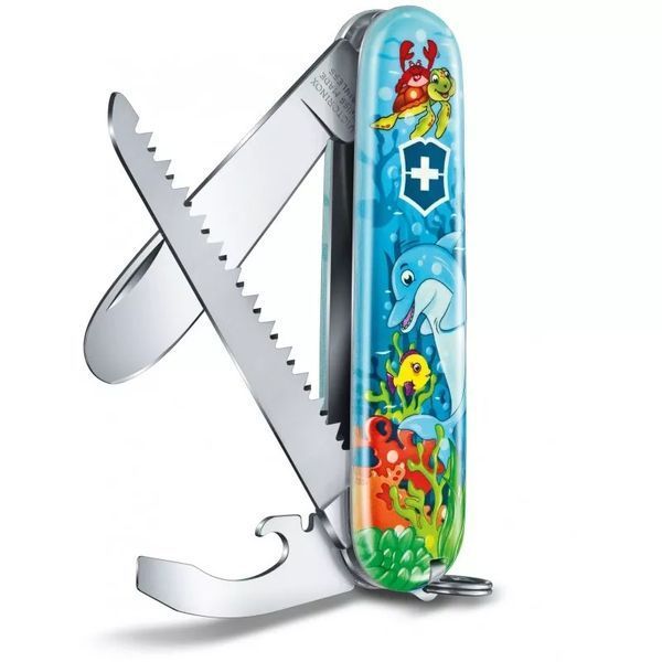 Набор детский подарочный Victorinox My First Children Set Animal Edition Dolphin нож 84 мм/9 функций (0.2373.E1) V77551834 фото