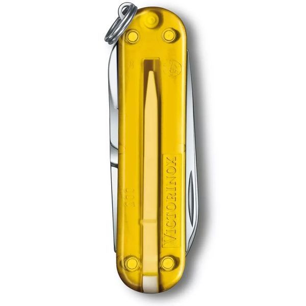 Швейцарський ніж Victorinox Classic 58 мм 7 функцій Жовтий напівпрозорий (0.6223.T81G) V77552851 фото