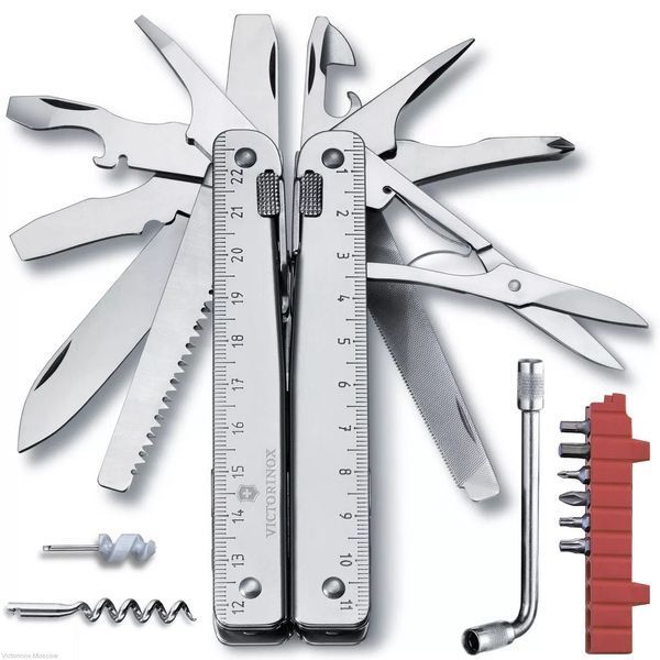 Мультитул Victorinox SwissTool X Plus 6 слоев, 3с набором бит, Г-образным ключом и штопором, нейлоновый чехол 3.0338.N V77554241 фото