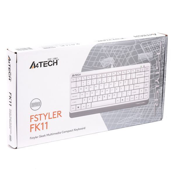 Клавіатура A4-Tech Fstyler FK11, білий колір, USB FK11 USB (White) 1604743 фото
