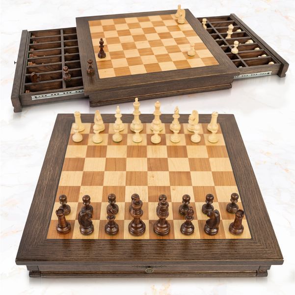 Настольная игра Шахматы ручной работы из натурального дерева VC100175 фото