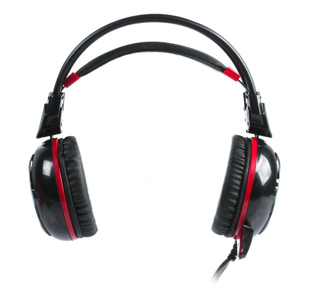 Наушники игровые Bloody G300 с микрофоном, черные G300 Bloody (Black+Red) 0600305 фото