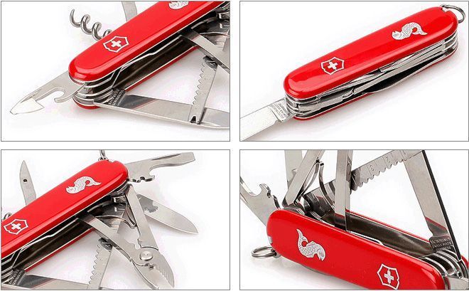 Швейцарський ніж Victorinox Angler Червоний (1.3653.72) V77553536 фото