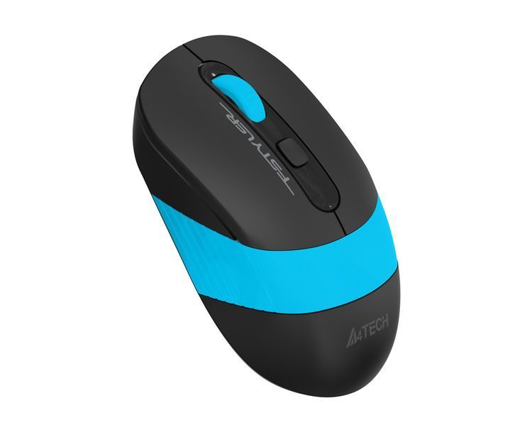 Миша бездротова A4Tech Fstyler FG10S (Blue), безшумна, USB, колір чорний+блакитний FG10S (Blue) 1604568 фото