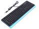 Клавіатура A4Tech Fstyler FKS10 (Blue), USB, колір чорний+ синій FKS10 (Blue) 1605230 фото 2
