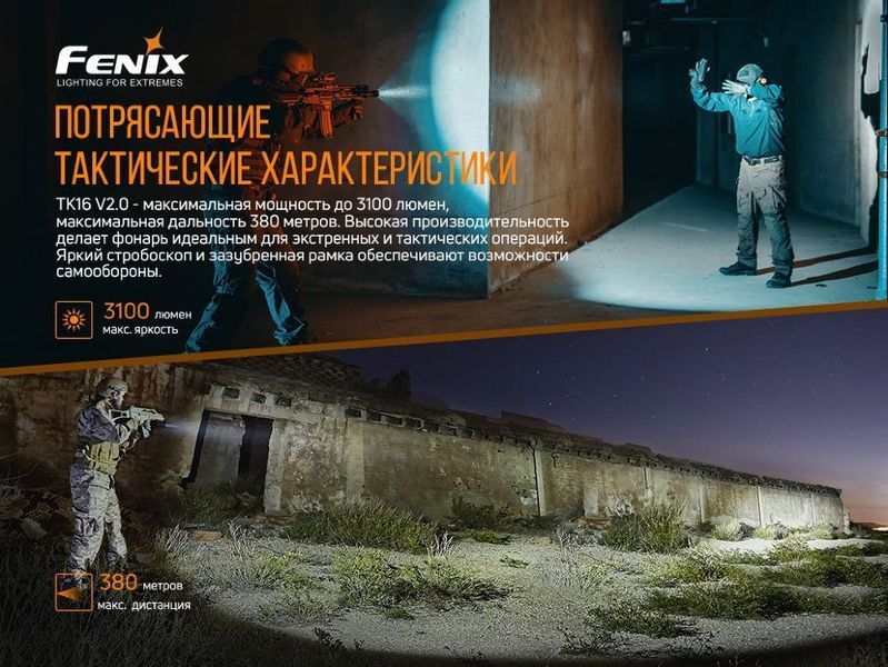 Фонарь ручной Fenix ​​TK16 V2.0, Зеленый 98829 фото