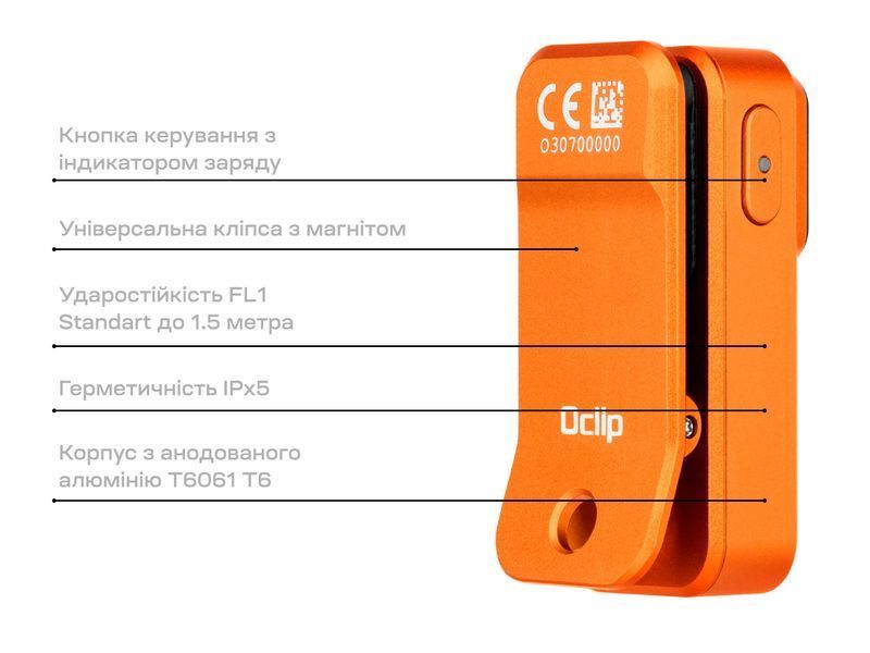 Фонарь Olight Oclip Orange 0.0000.0941 23704498 фото