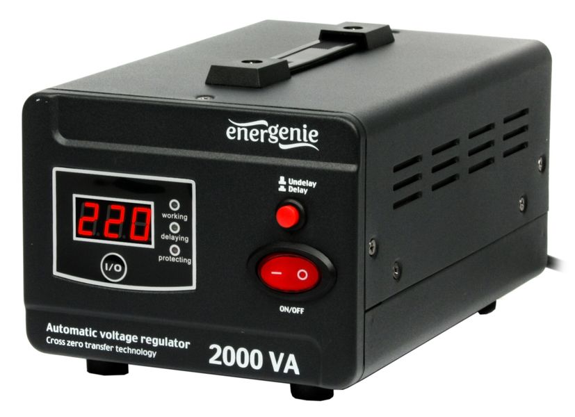 Автоматический регулятор напряжения EnerGenie EG-AVR-D2000-01, 220 В, 2000 ВА EG-AVR-D2000-01 1008005 фото