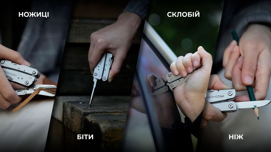 Міні мультитул Roxon M3 зі змінними бітами, Сірий 87427 фото