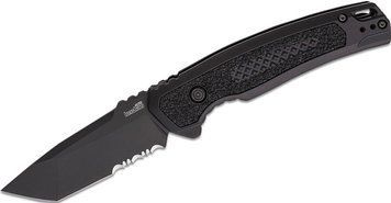 Ніж Kershaw Launch 16 Black Blade Напівсеррейтор Чорний 7105 17400604 фото
