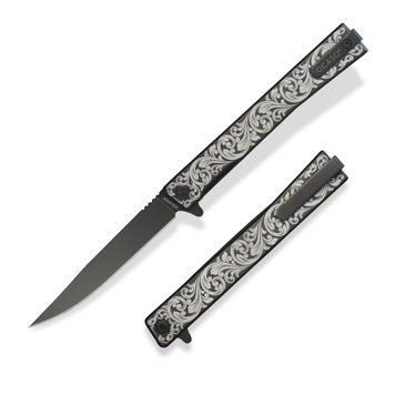 Нож Ocaso Solstice Engraved titanium Scroll Pattern Black 10ESB 4009337 фото