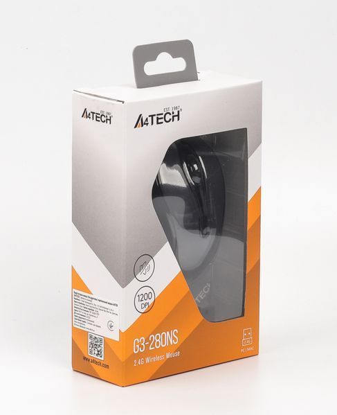 Миша A4-G3-280NS USB V-Track , бездротова, 1000dpi, сіра G3-280NS (Glossy grey) 1605860 фото