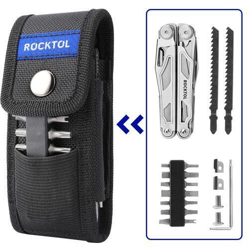Мультитул Rocktol SK05 29-в-1 с нейлоновым чехлом, битами и запасными аксессуарами SK05 4009008 фото